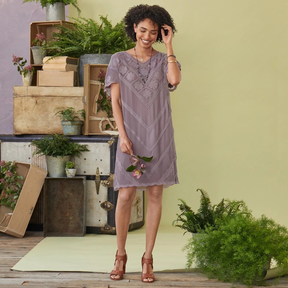 Sundance Embroidered Violette Dress Amethyst PM